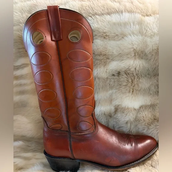 Vintage Acme Buckaroo Brown Leather Western Cowboy Boots - Picture 5 of 11